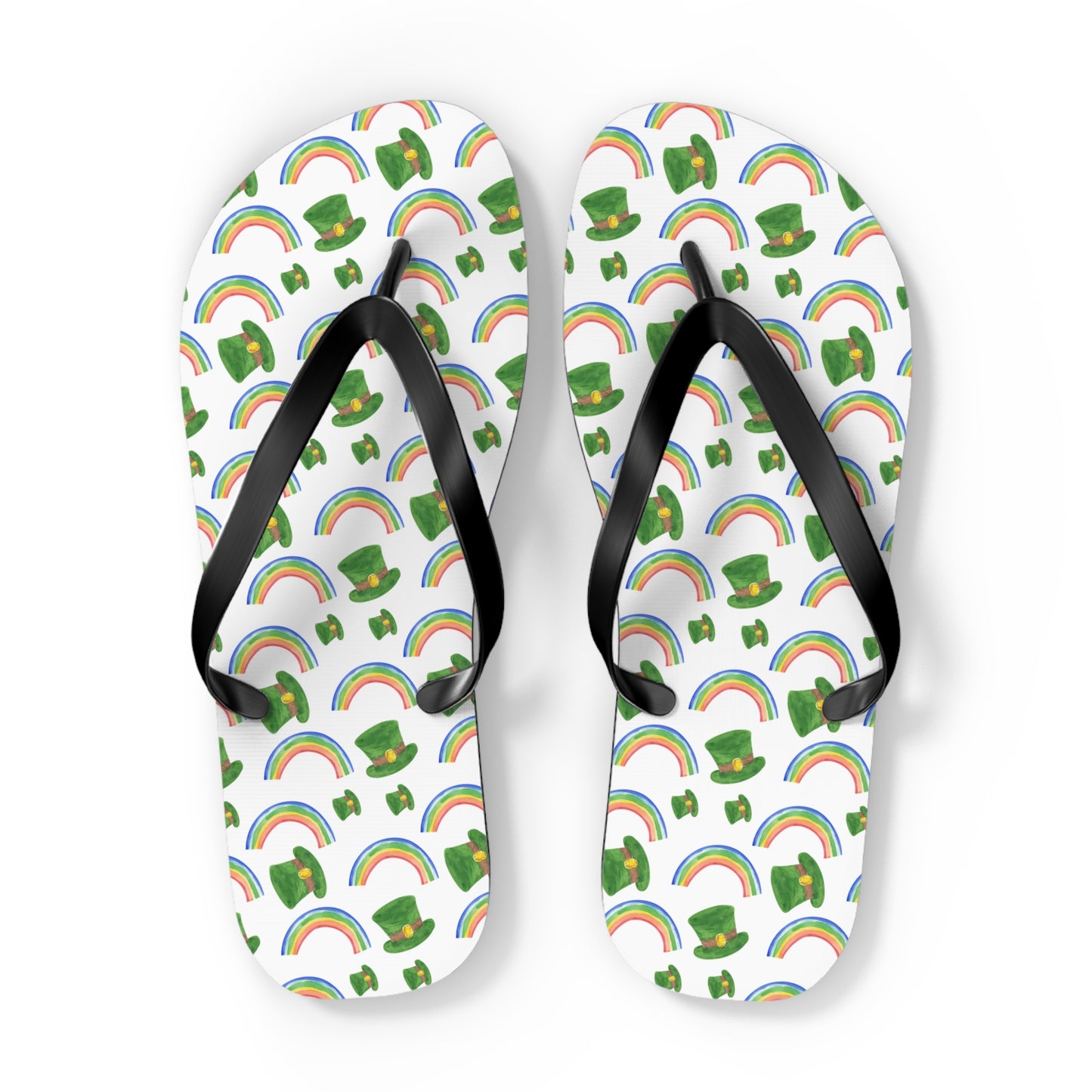 Lucky Rainbow Flip Flops