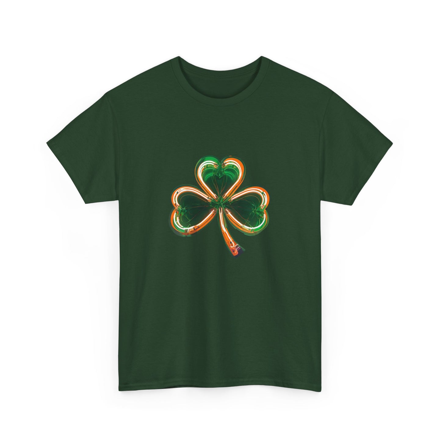 Electric Luck - Green and Orange Unisex Heavy Cotton Tee