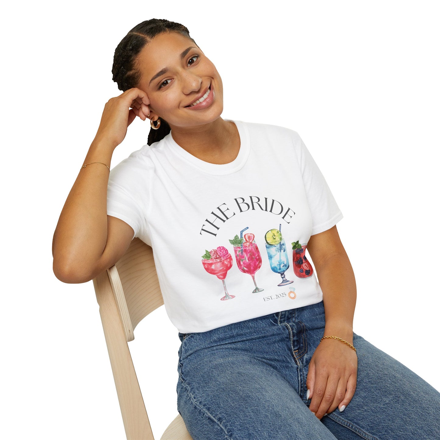 The Bride Est. 2025 Heathered Unisex Softstyle T-Shirt