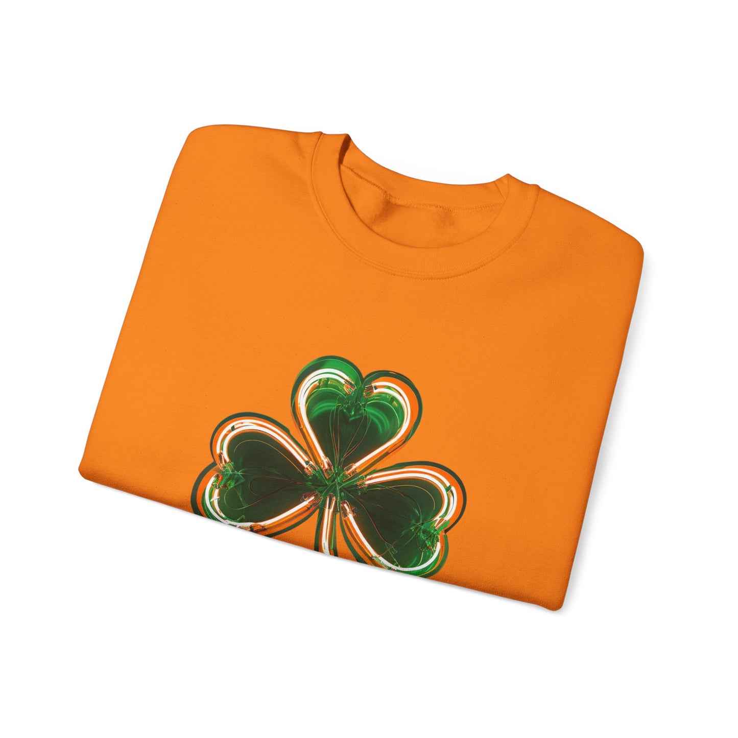 Electric Luck - Green and Orange Unisex Heavy Blend™ Crewneck Sweatshirt