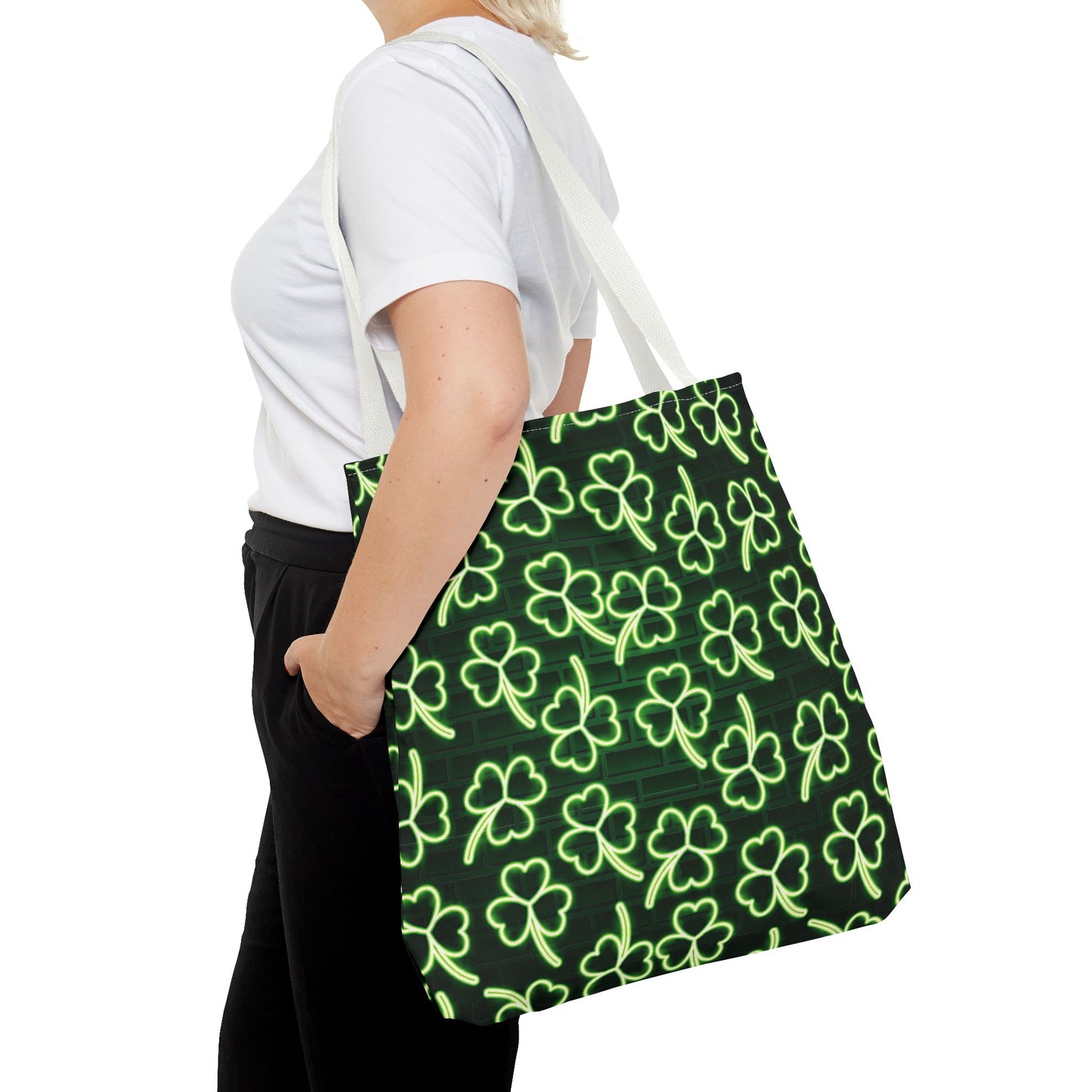 Neon Shamrock Tote Bag (available in 3 sizes)