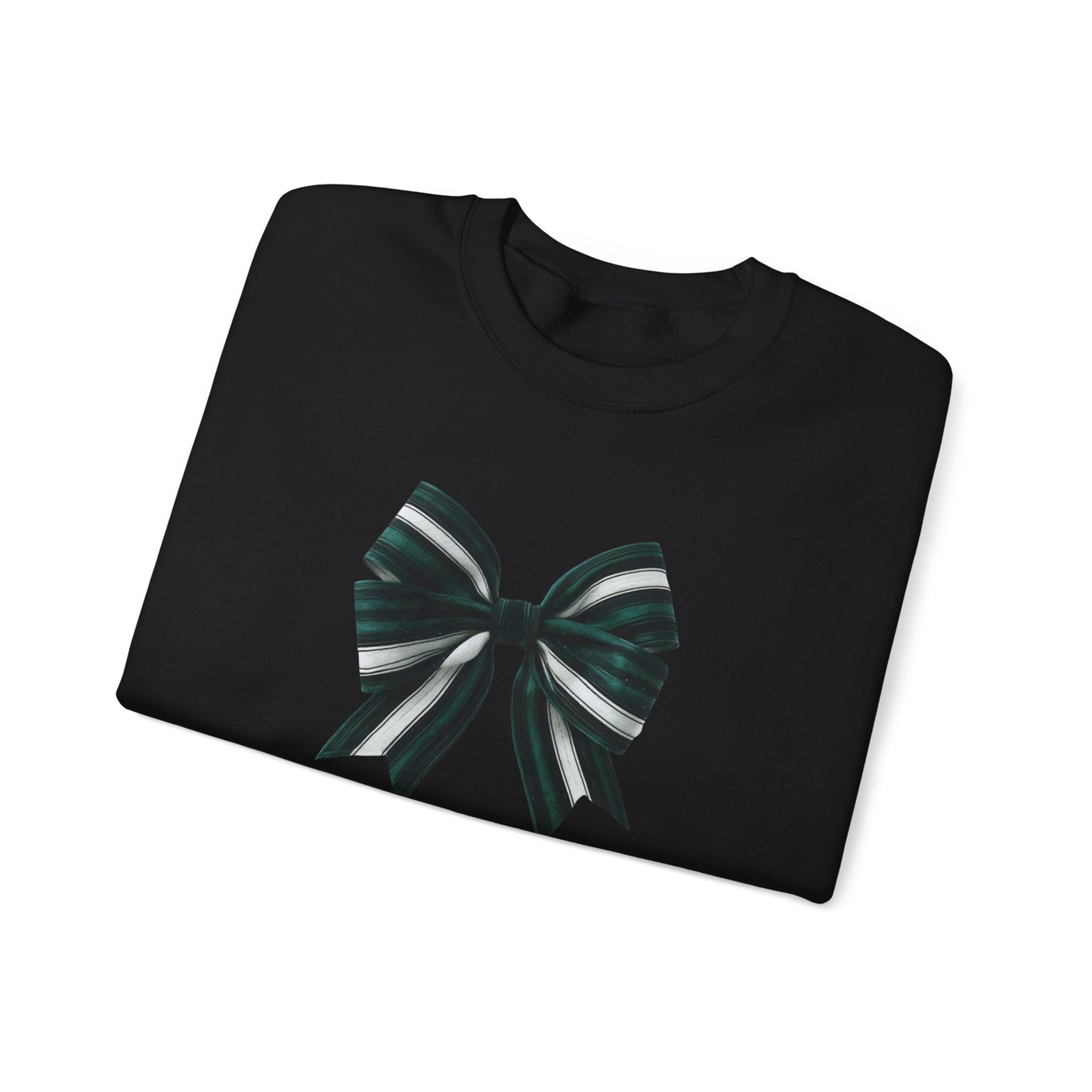 Green, White and Black Bow Unisex Heavy Blend™ Crewneck Sweatshirt