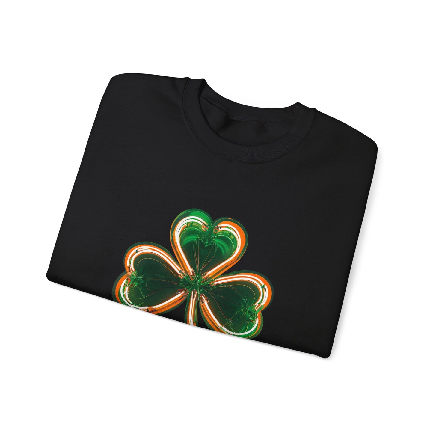 Electric Luck - Green and Orange Unisex Heavy Blend™ Crewneck Sweatshirt