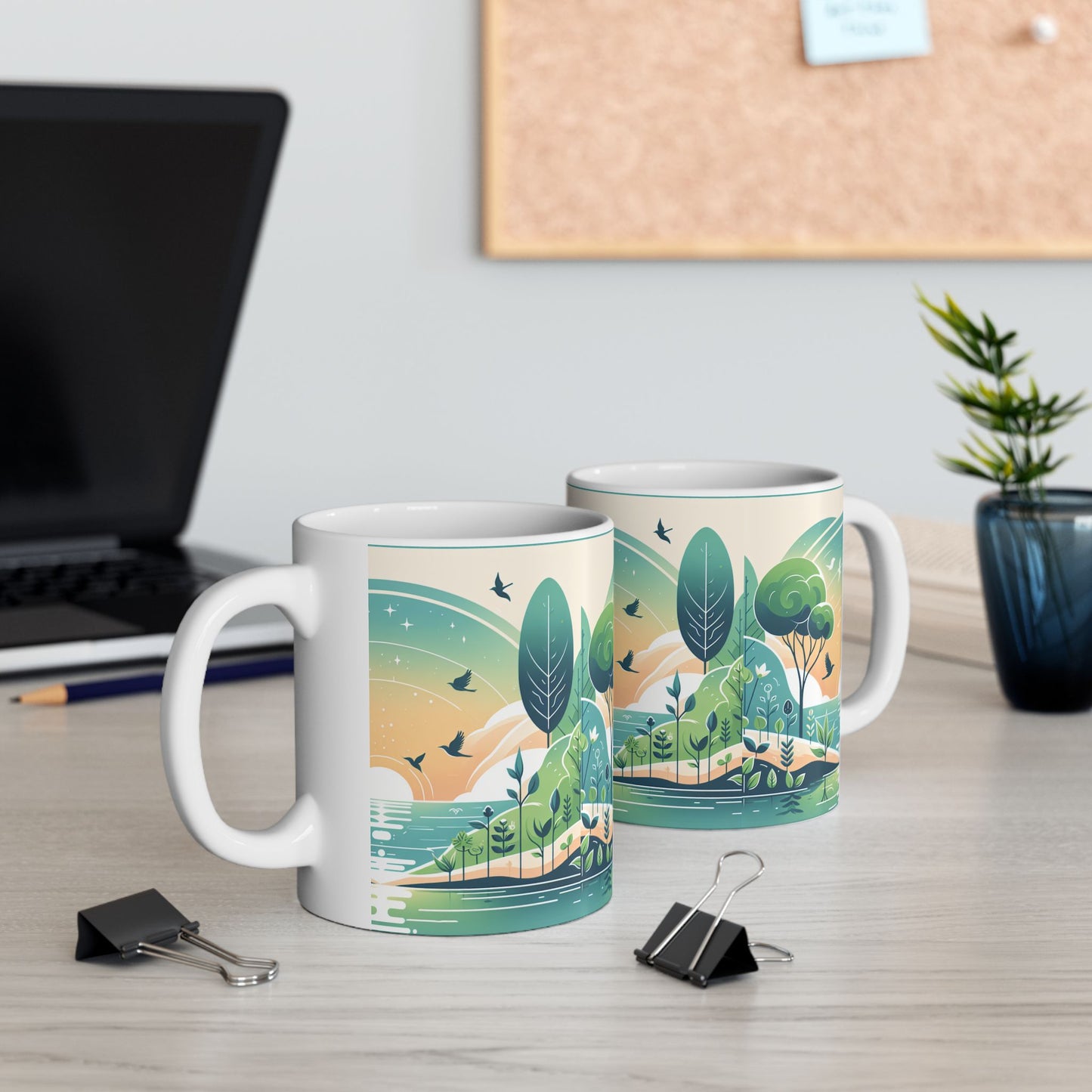 Fresh Start, New Vibes Ceramic Mug, (11oz)