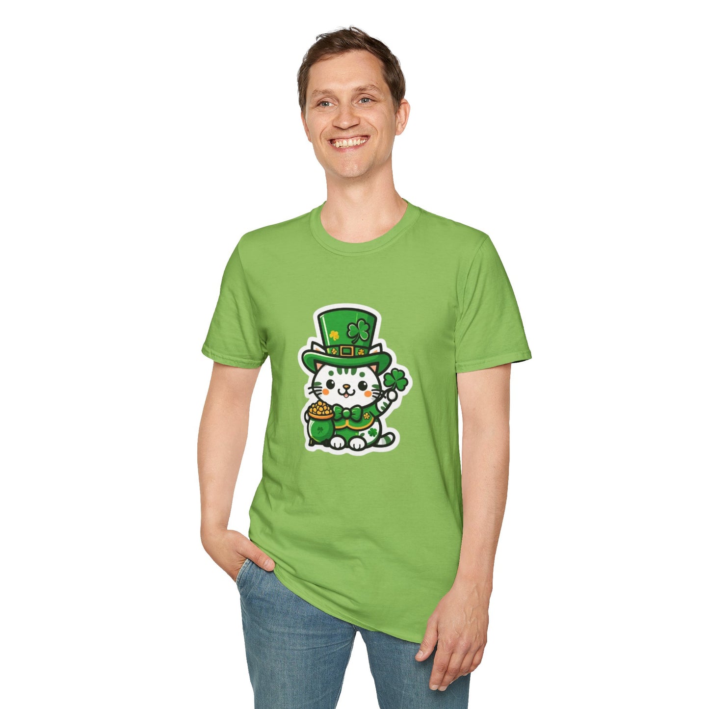 Clover Kitty Unisex Softstyle T-Shirt