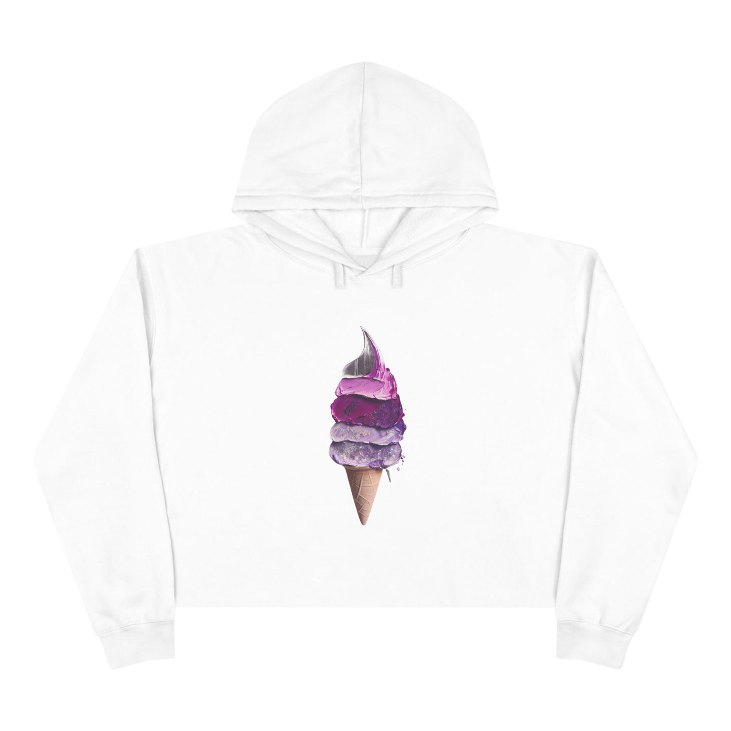 Painted Ice Cream Crop Hoodie