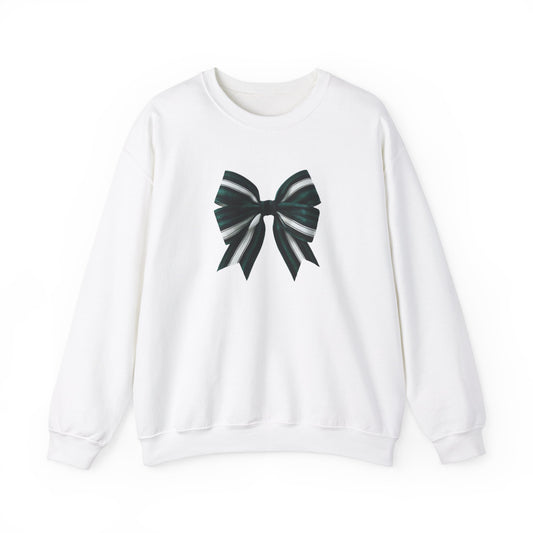 Green, White and Black Bow Unisex Heavy Blend™ Crewneck Sweatshirt