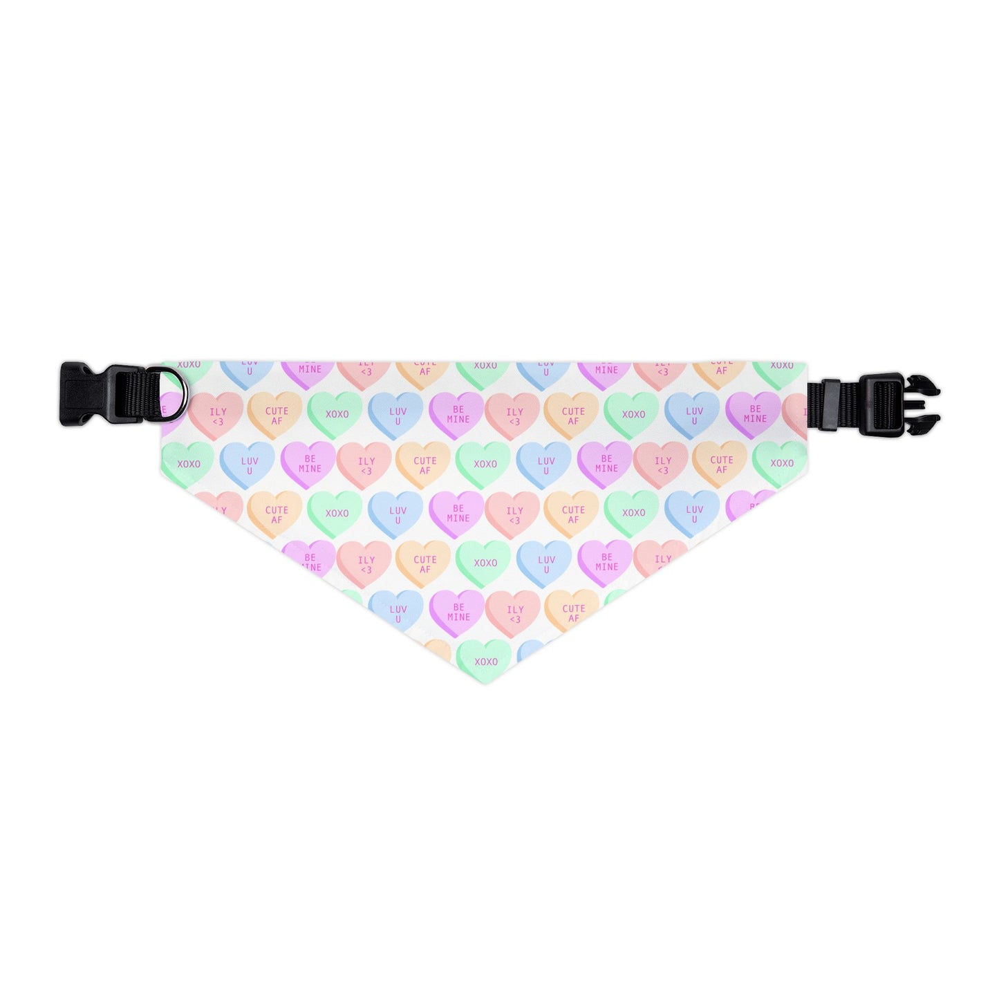 Candy Hearts Pet Bandana Collar