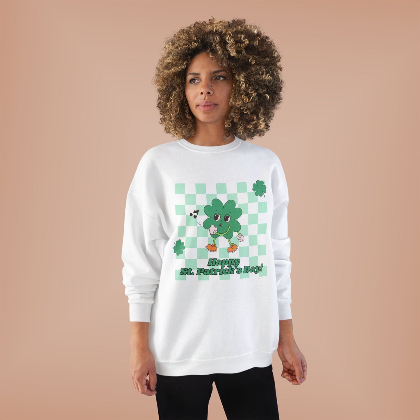 St. Pat's Checkers Unisex EcoSmart® Crewneck Sweatshirt