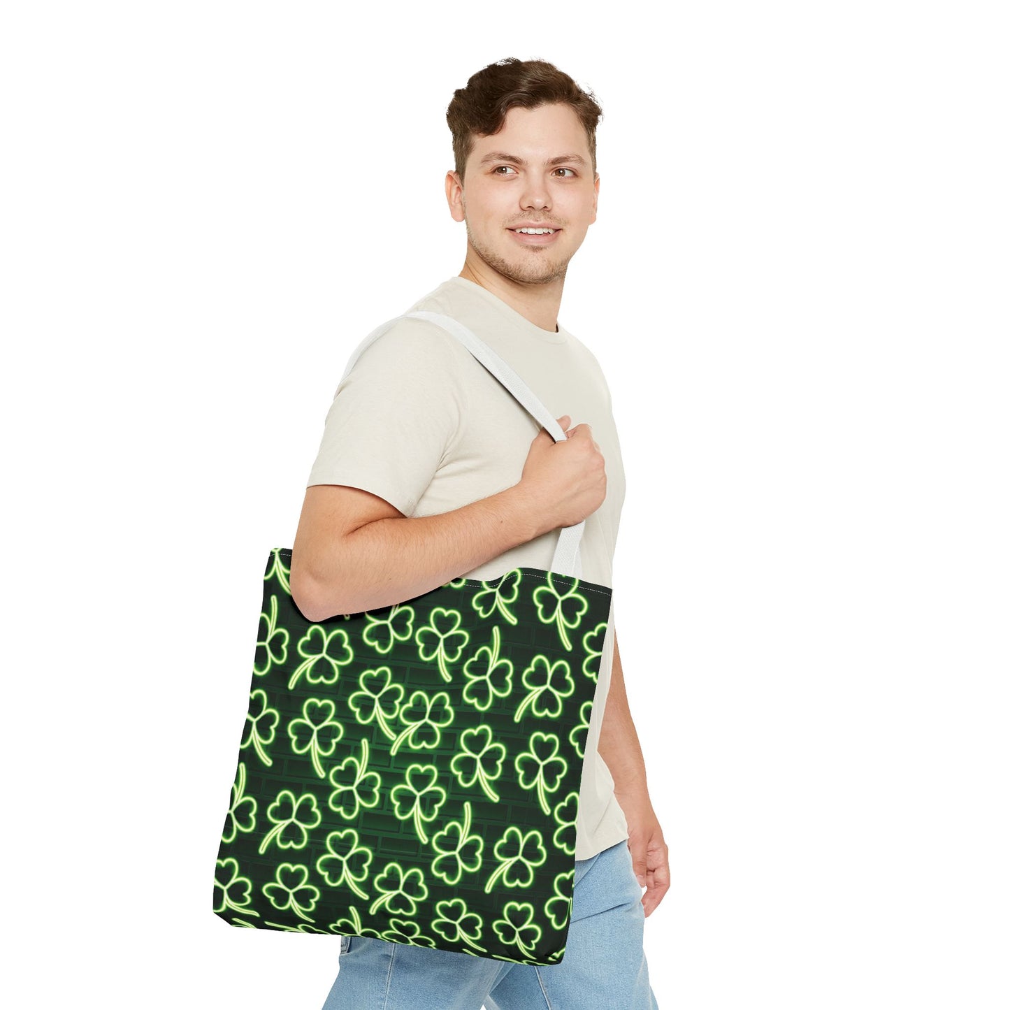 Neon Shamrock Tote Bag (available in 3 sizes)