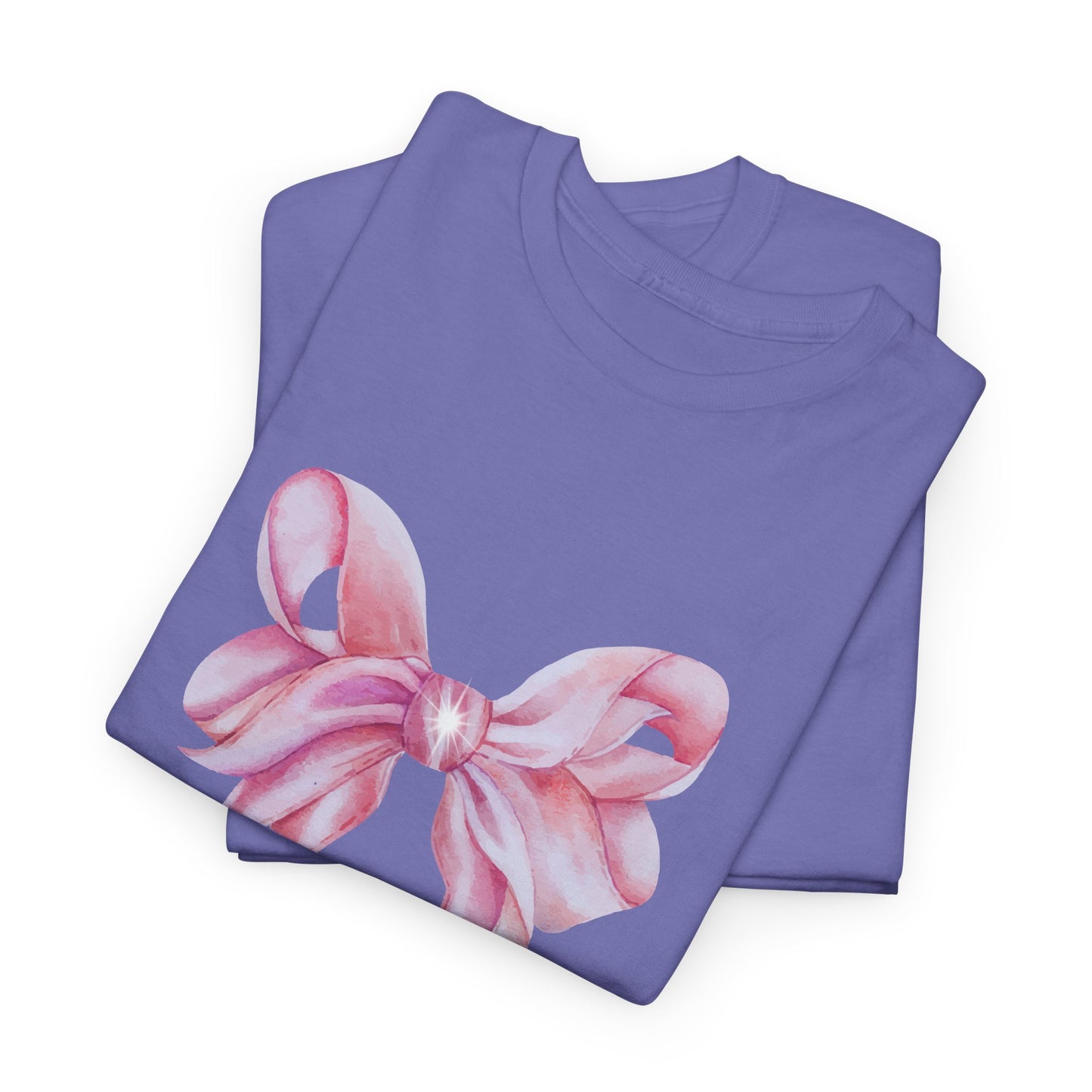 Pink Bow Unisex Heavy Cotton Tee