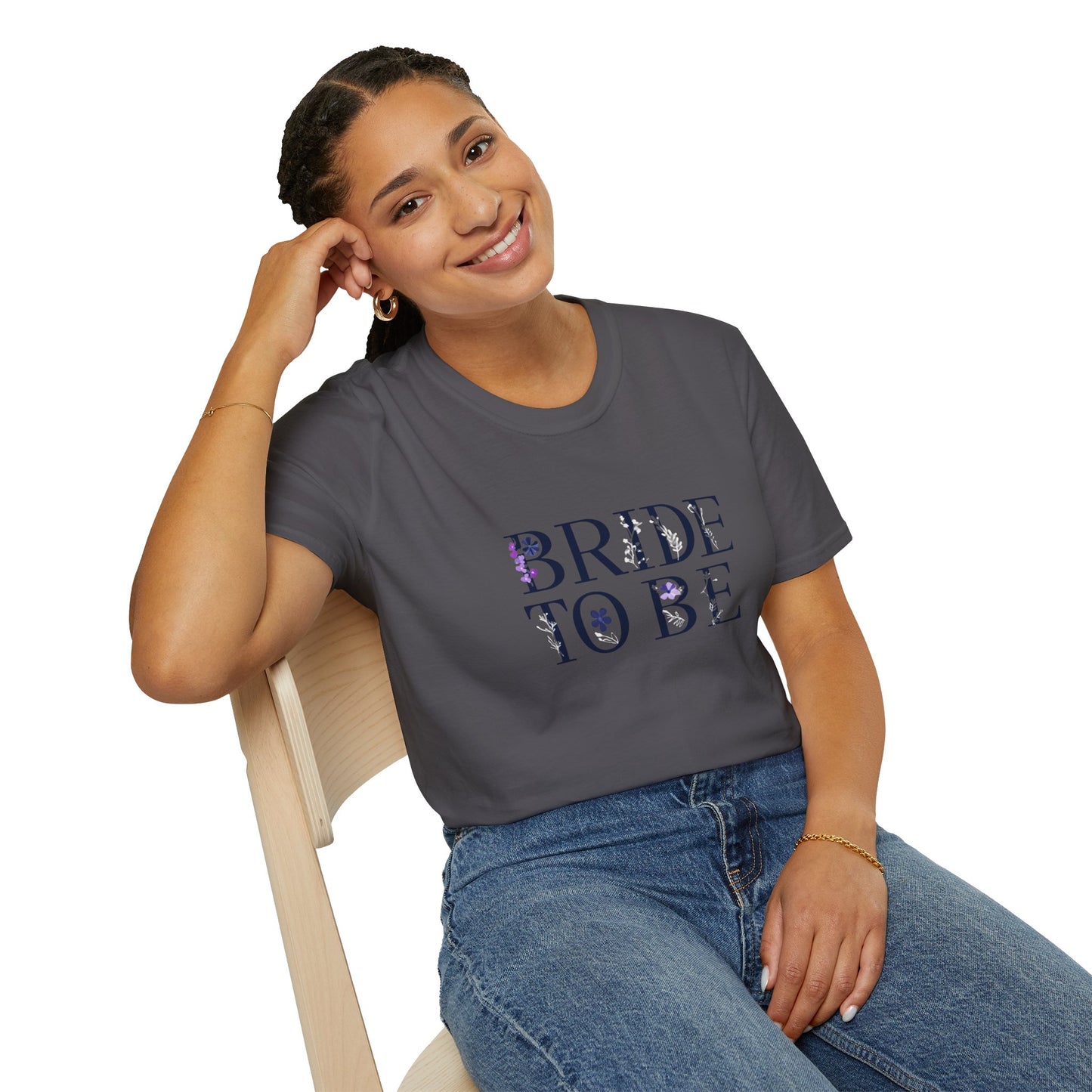 Flower Pressed - Bride to Be Unisex Softstyle T-Shirt