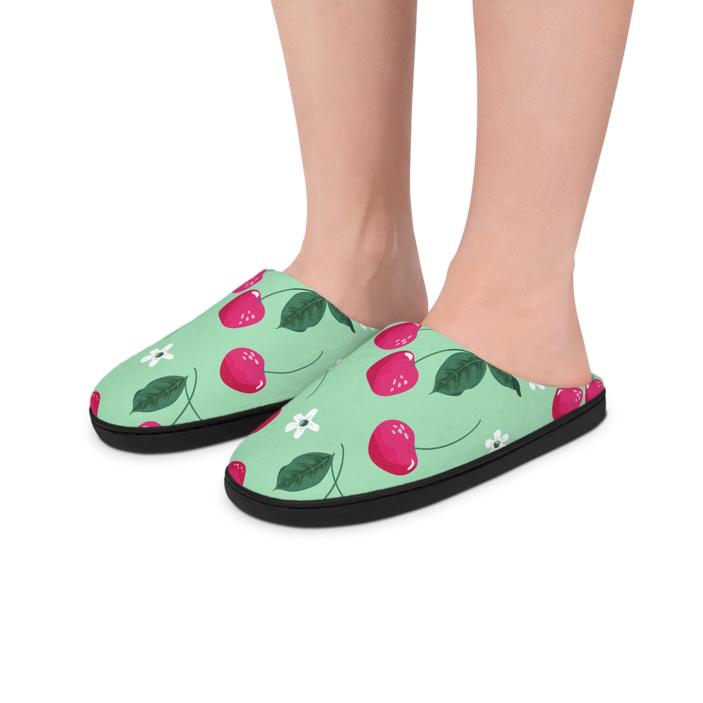 Mint Cherry Women's Indoor Slippers