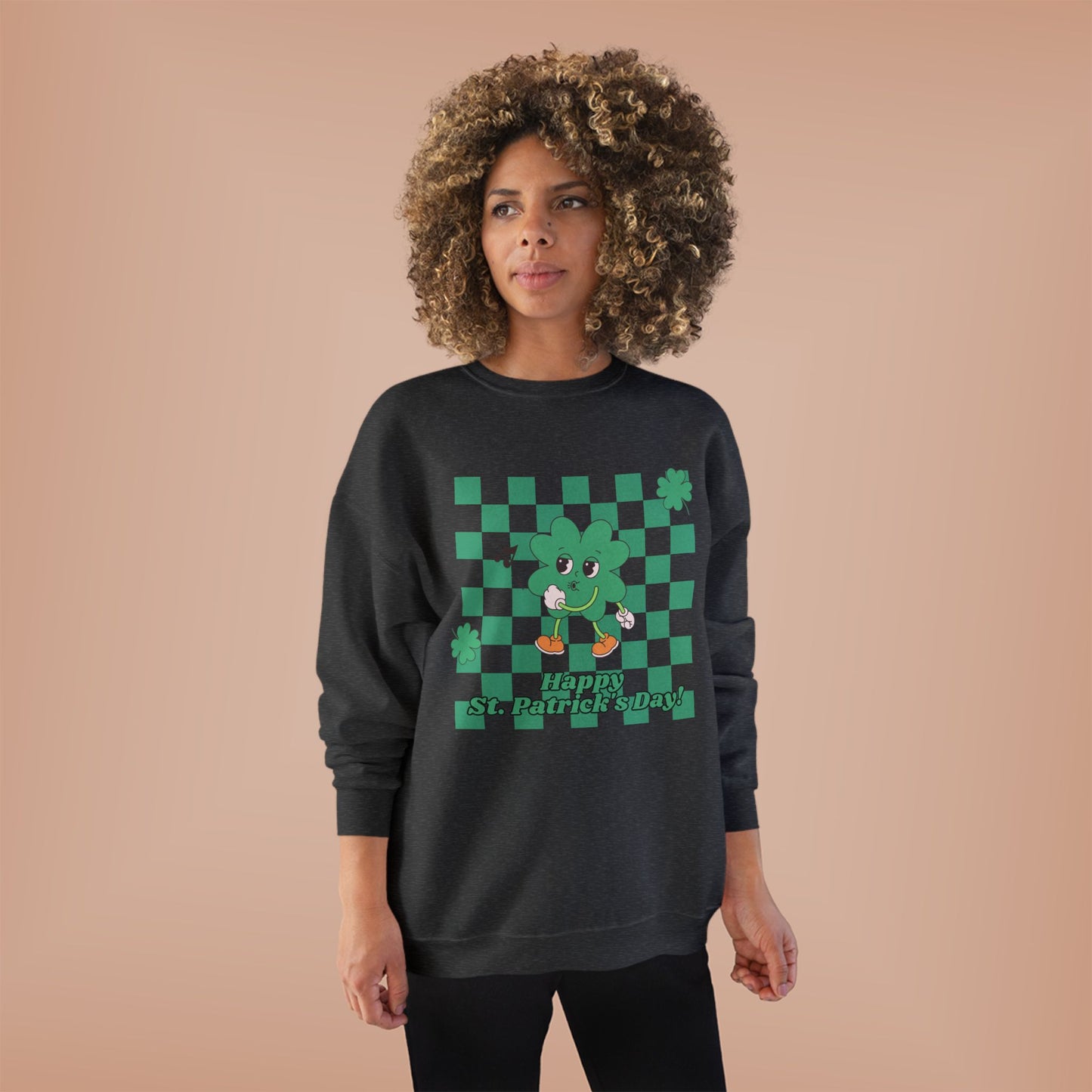 St. Pat's Checkers Unisex EcoSmart® Crewneck Sweatshirt