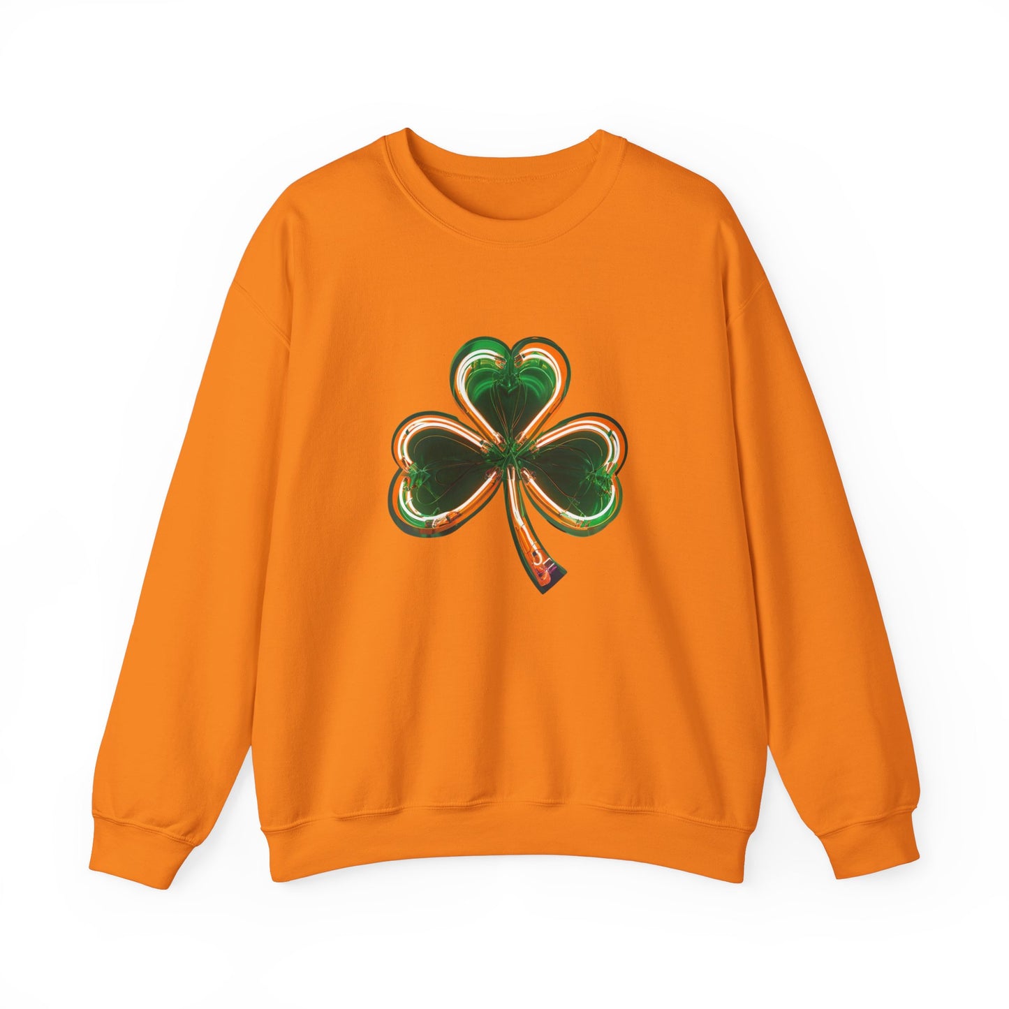 Electric Luck - Green and Orange Unisex Heavy Blend™ Crewneck Sweatshirt