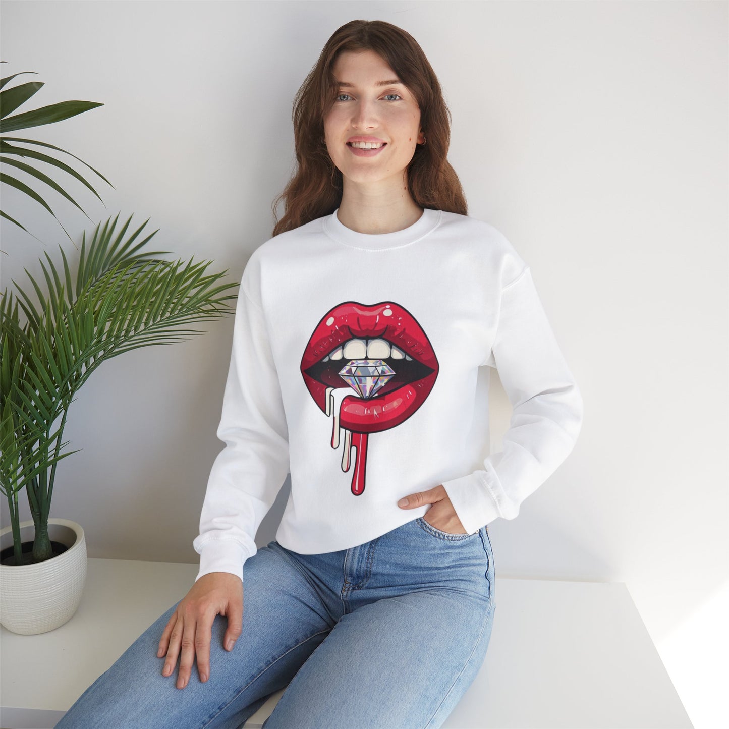 Bite the Diamond Unisex Heavy Blend™ Crewneck Sweatshirt