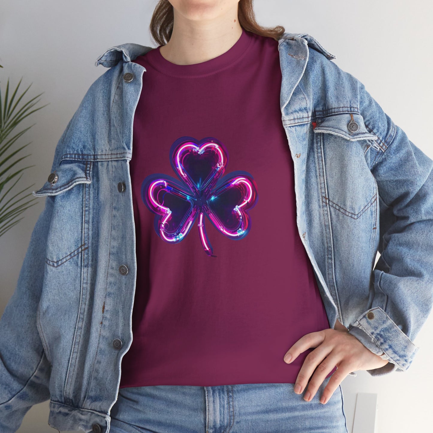 Electric Luck - Pink and Blue Unisex Heavy Cotton Tee