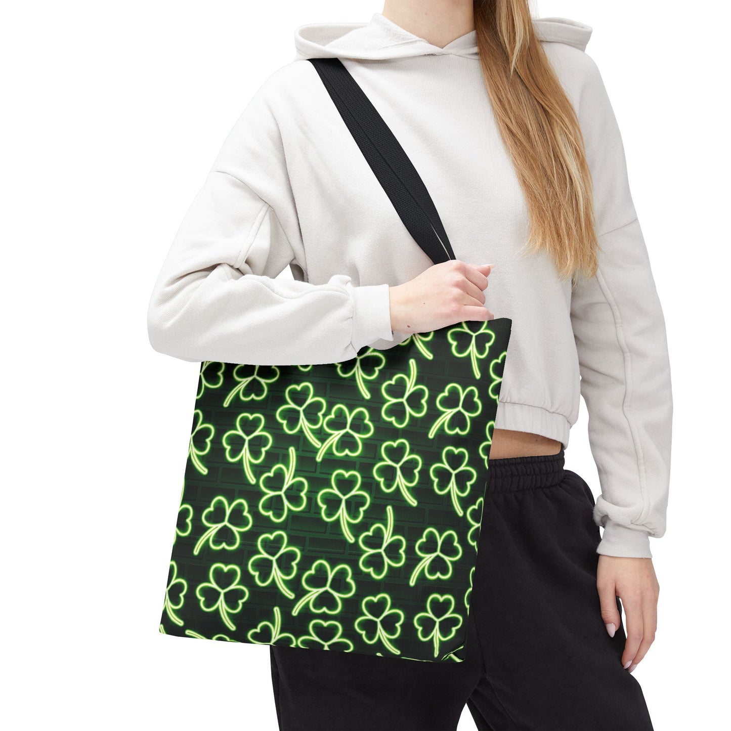 Neon Shamrock Tote Bag (available in 3 sizes)