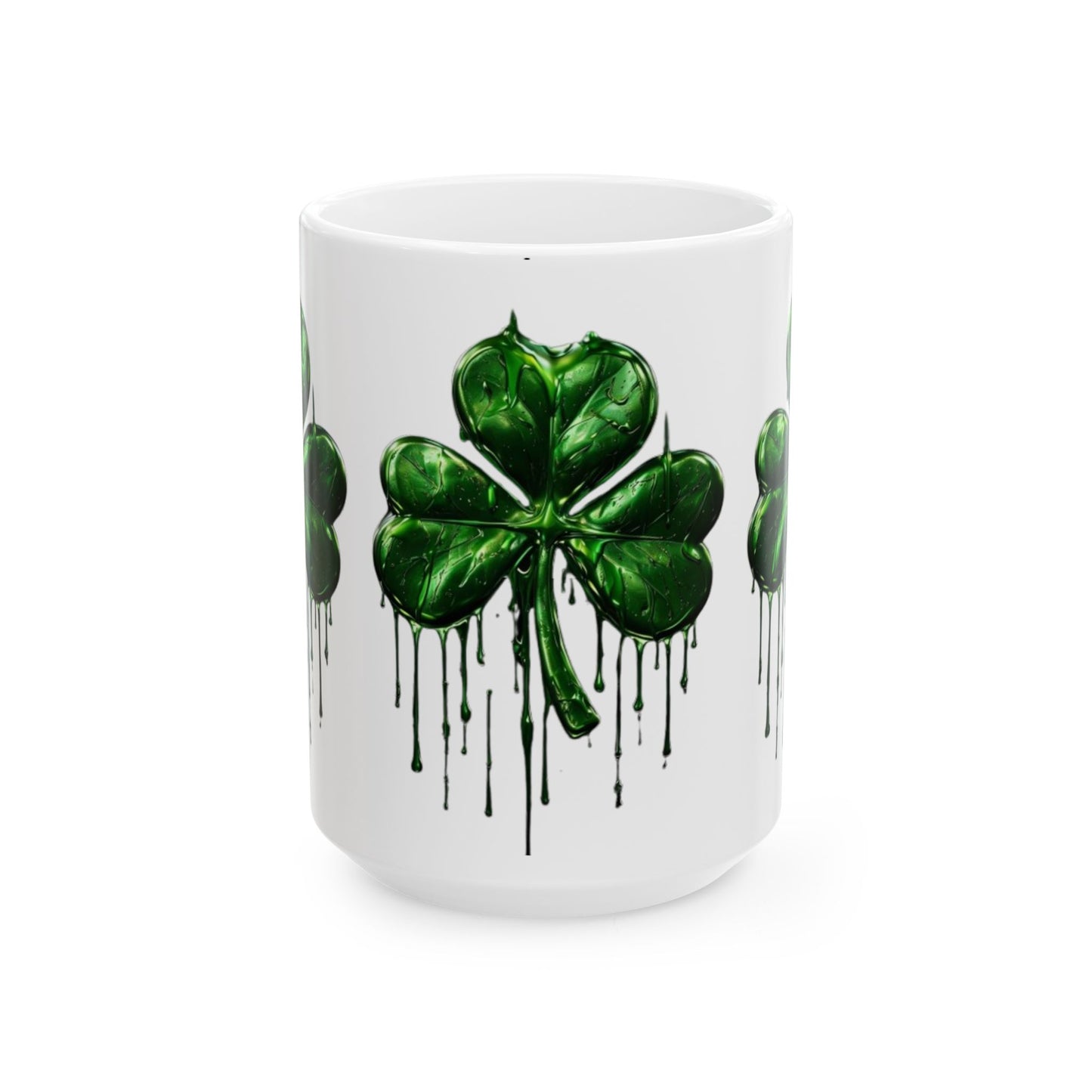 Gilded in Green Ceramic Mug, (11oz, 15oz)