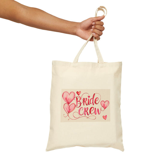 Bride Crew Watercolor Cotton Canvas Tote Bag