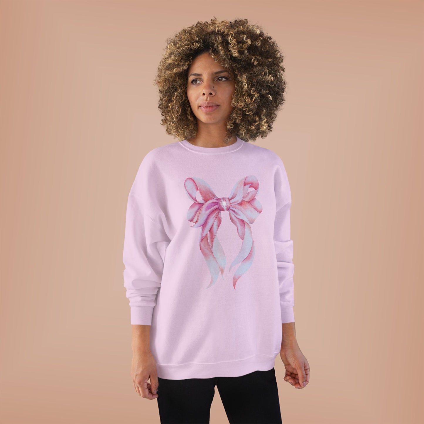 Pink Bow Unisex EcoSmart® Crewneck Sweatshirt