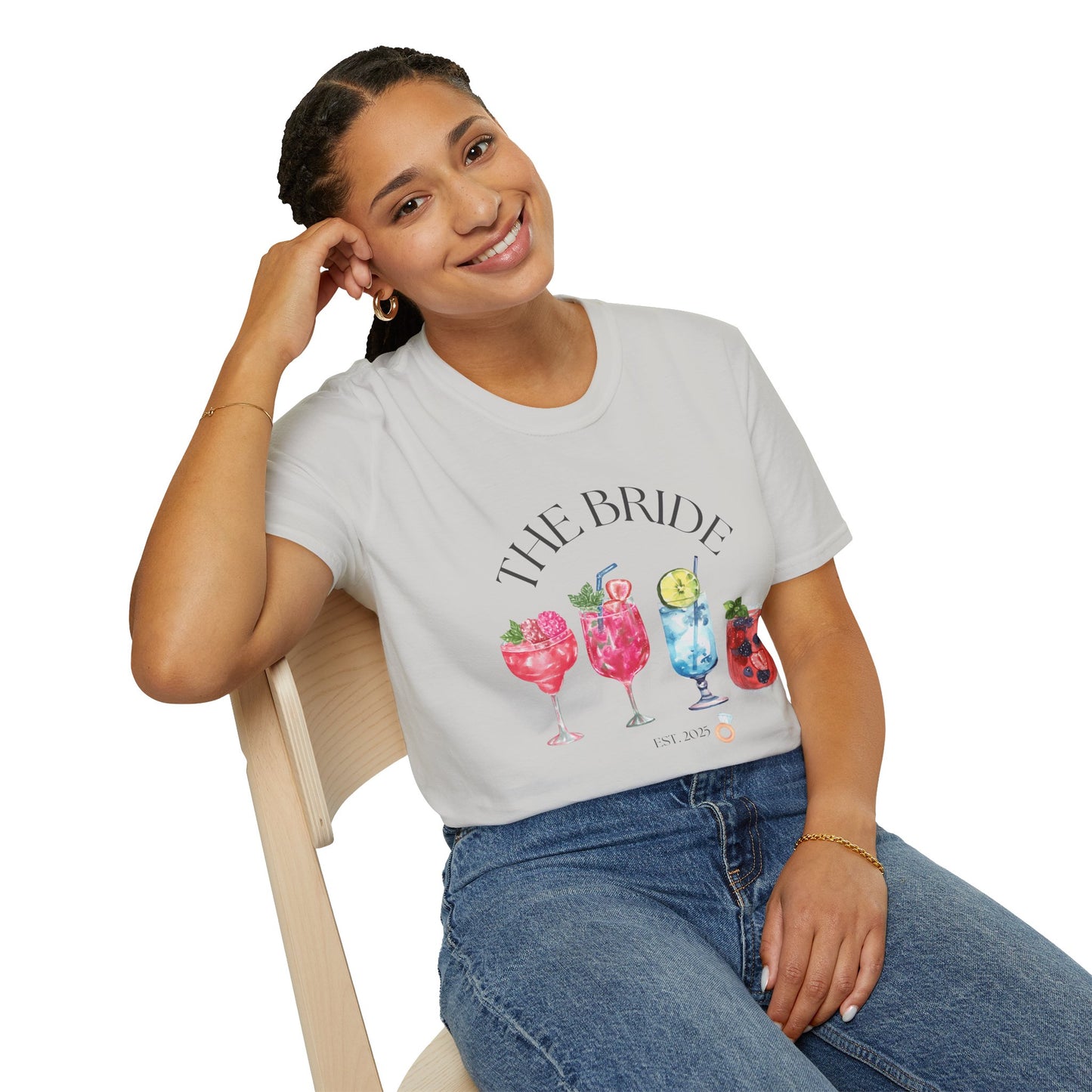 The Bride Est. 2025 Heathered Unisex Softstyle T-Shirt