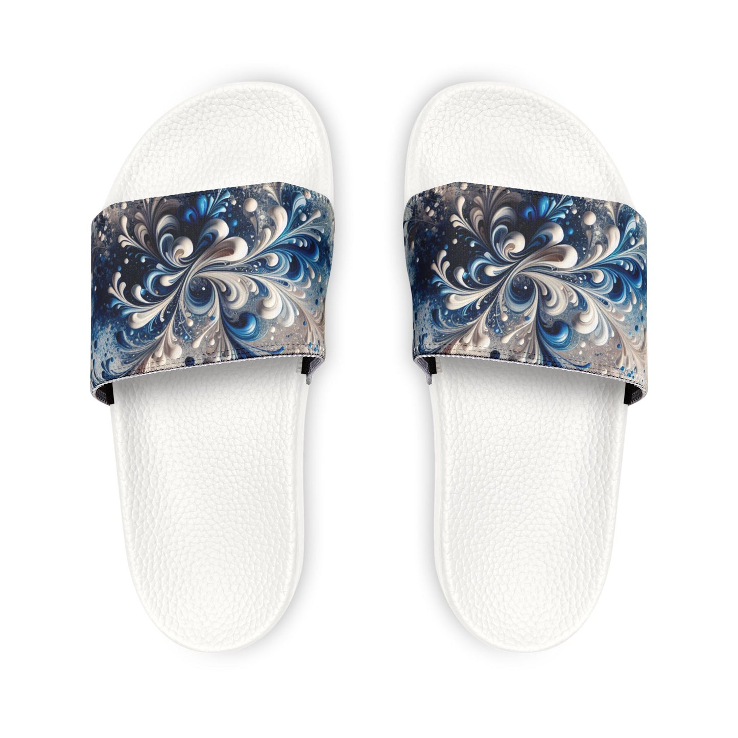 Blue & Cream Swirl Women's Removable-Strap Sandals