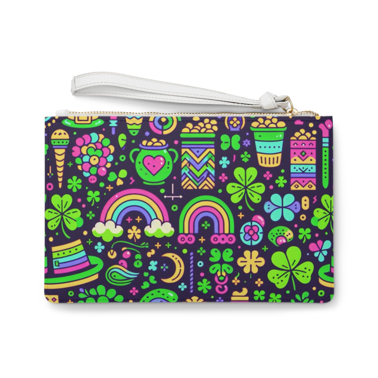 Day-Glo Clover Clutch Bag