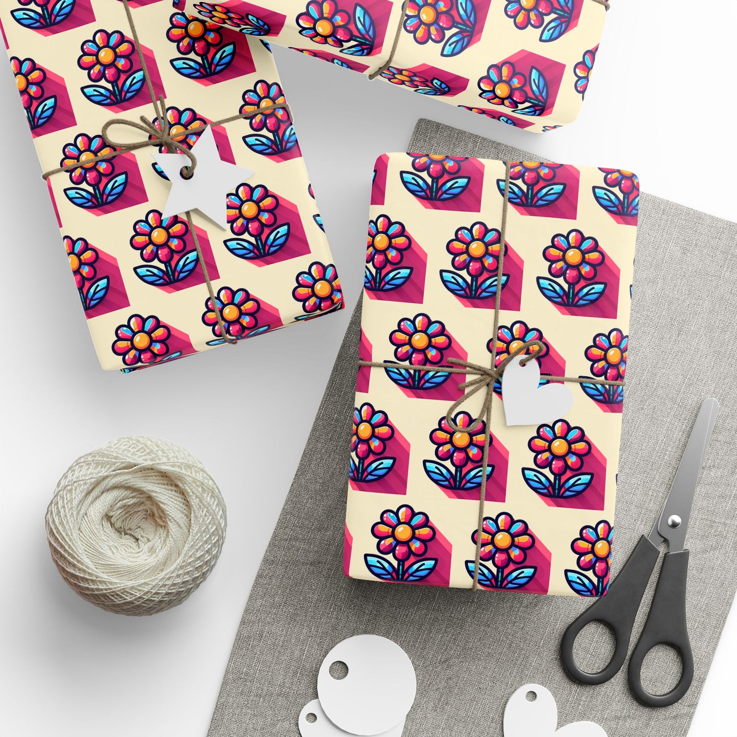 Starburst Flower Wrapping Papers