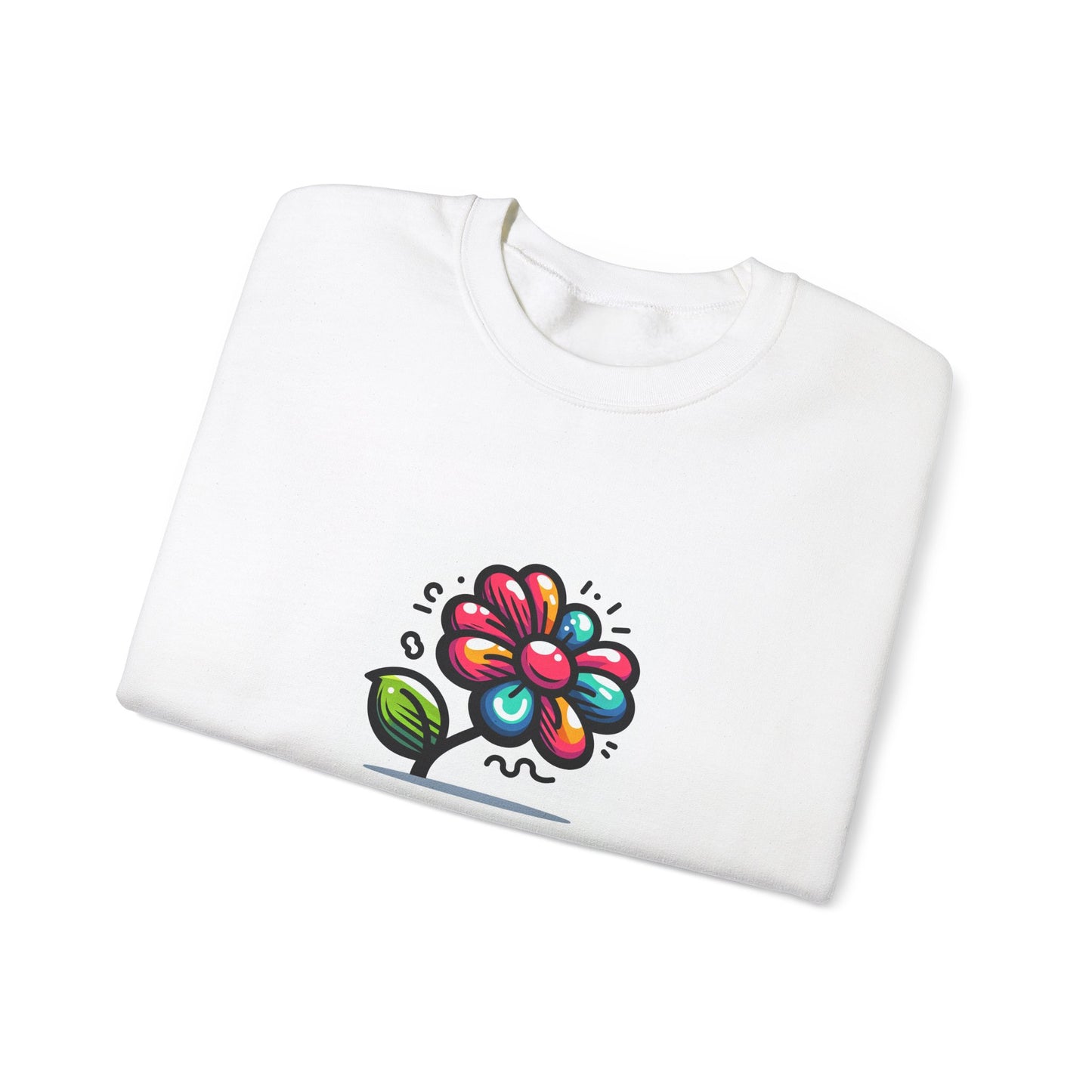 Cartoon Flower Unisex Heavy Blend™ Crewneck Sweatshirt