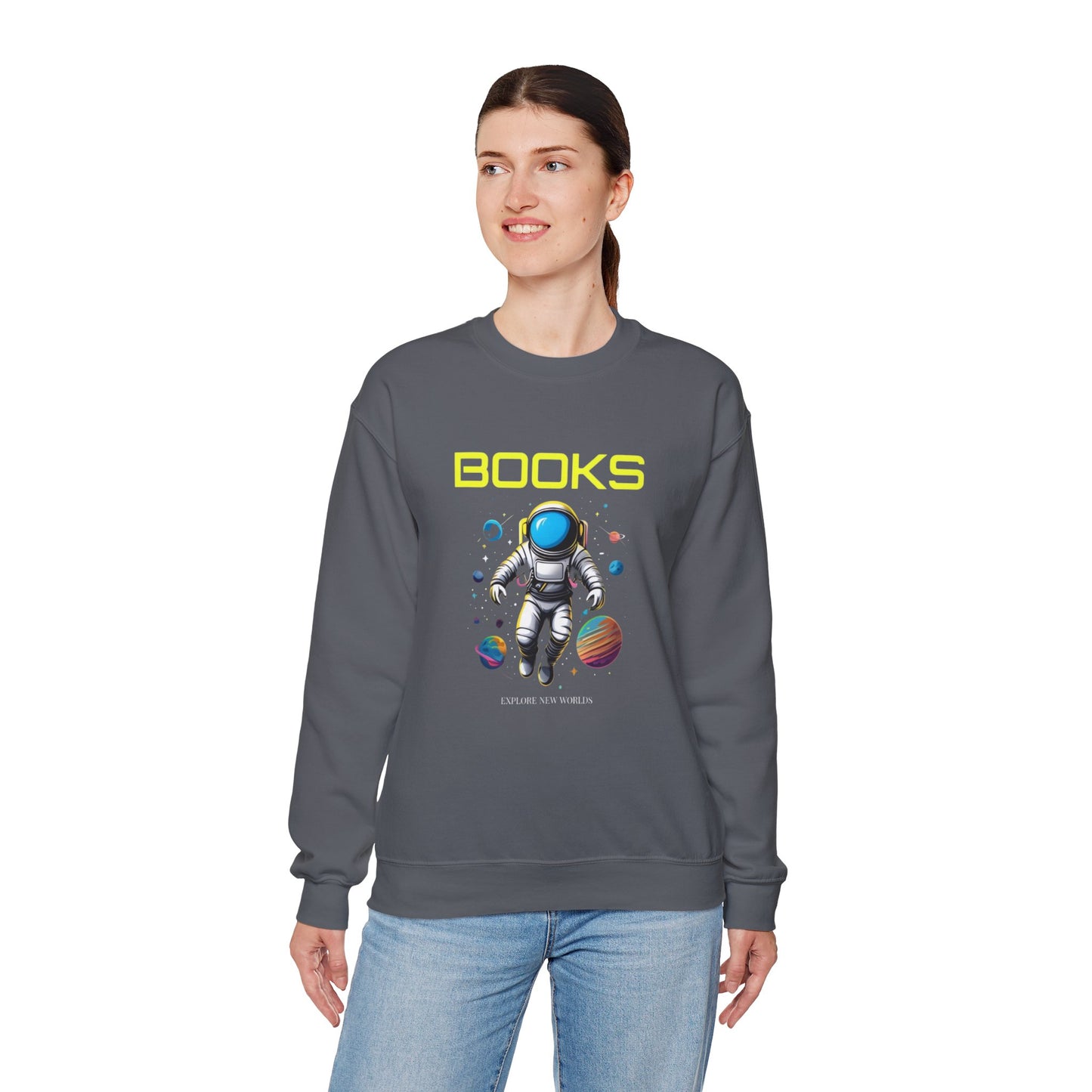 Explore New Worlds Unisex Heavy Blend™ Crewneck Sweatshirt