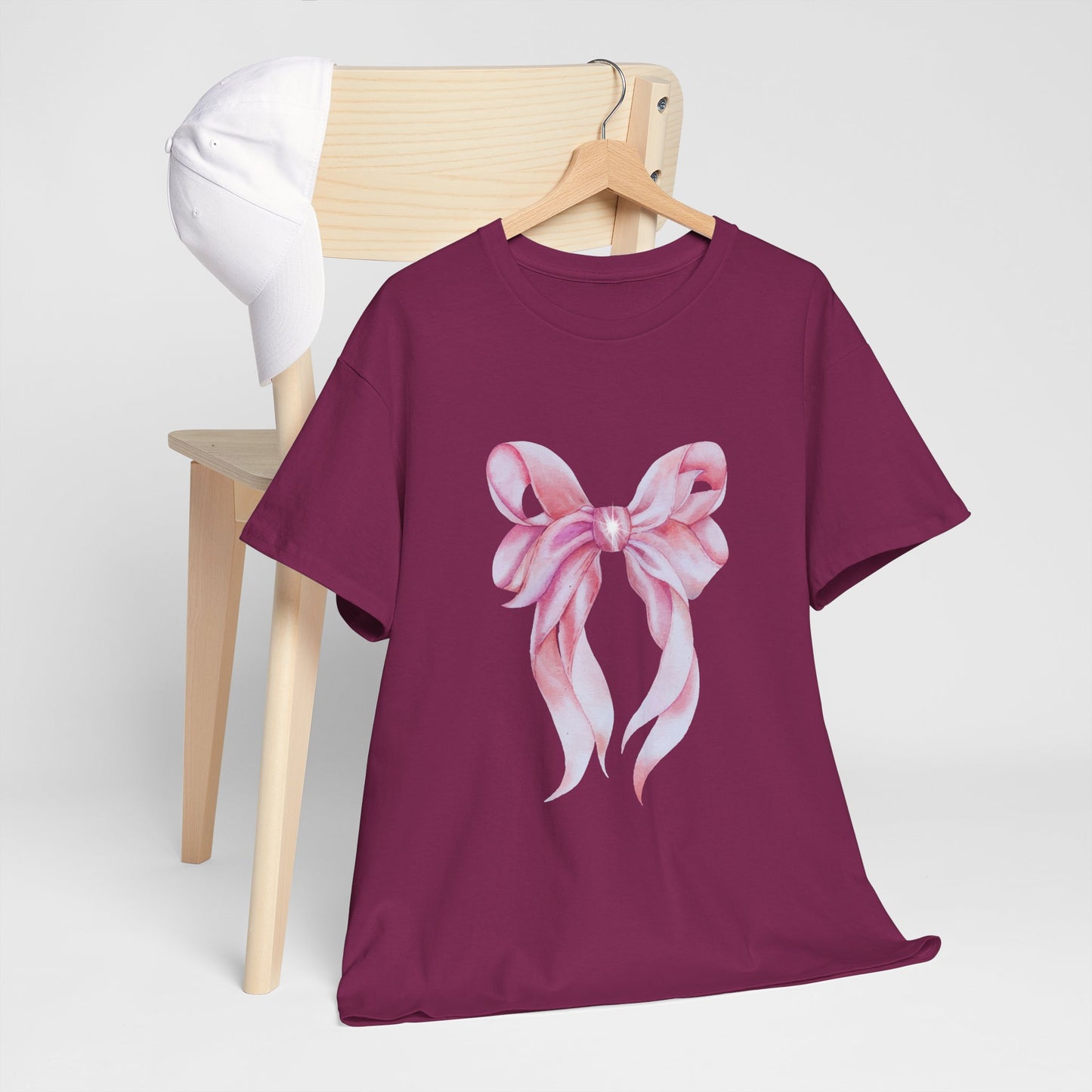 Pink Bow Unisex Heavy Cotton Tee