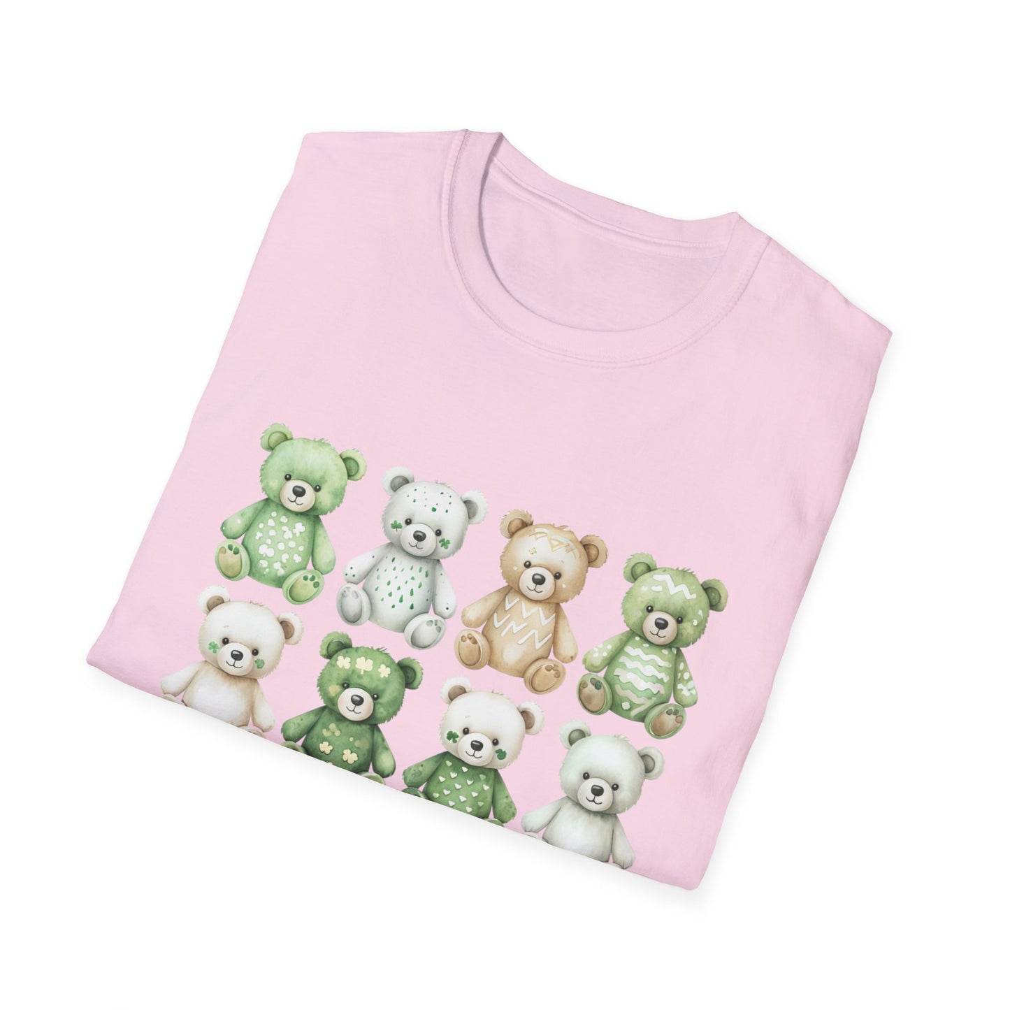 Teddy Bear Party - St. Patrick's Day Unisex Softstyle T-Shirt