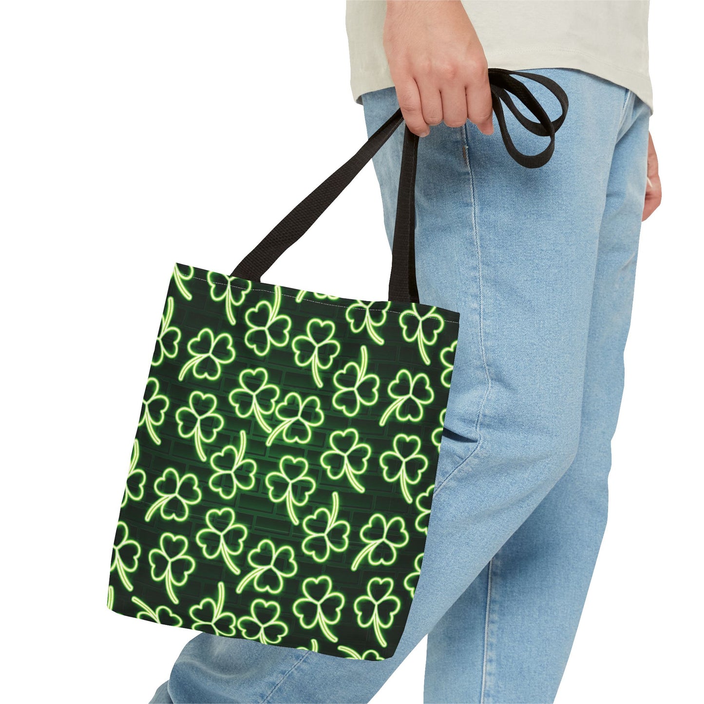 Neon Shamrock Tote Bag (available in 3 sizes)