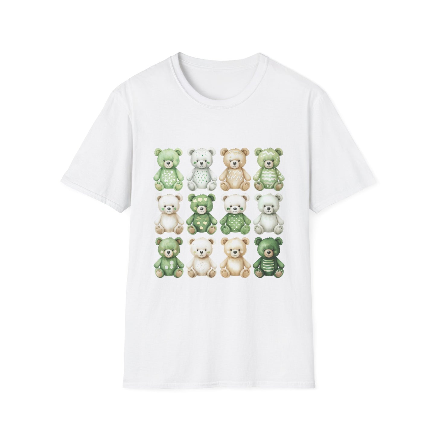 Teddy Bear Party - St. Patrick's Day Unisex Softstyle T-Shirt