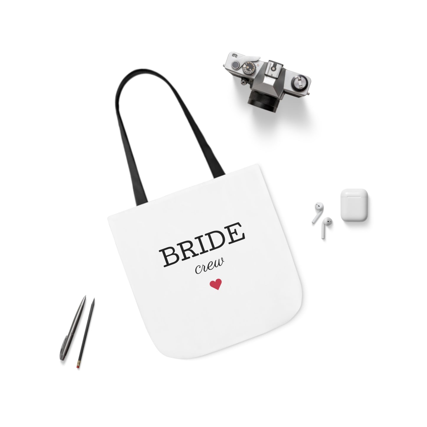 Bride Crew Canvas Tote Bag, 5-Color Straps