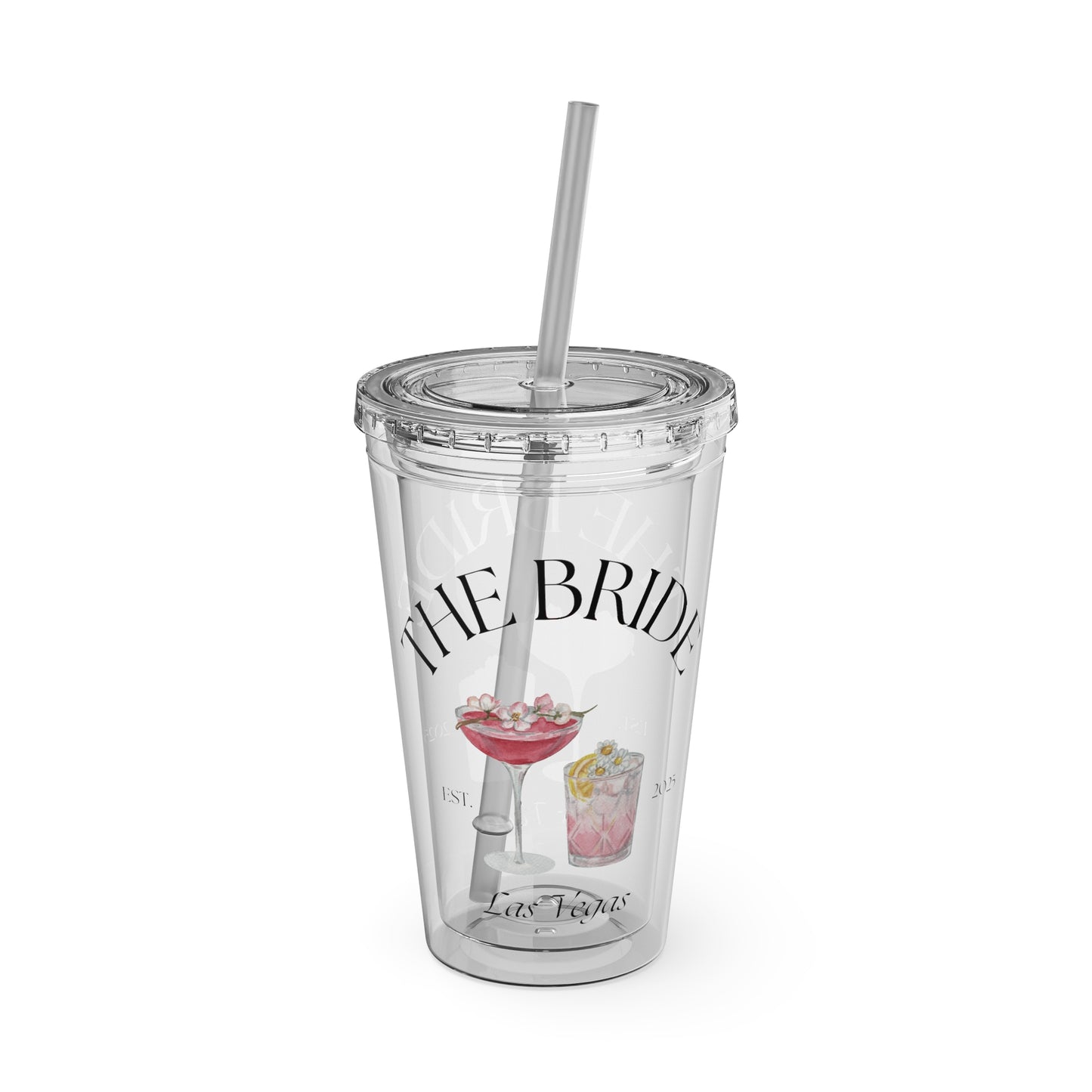 The Bride Las Vegas Sunsplash Tumbler with Straw, 16oz