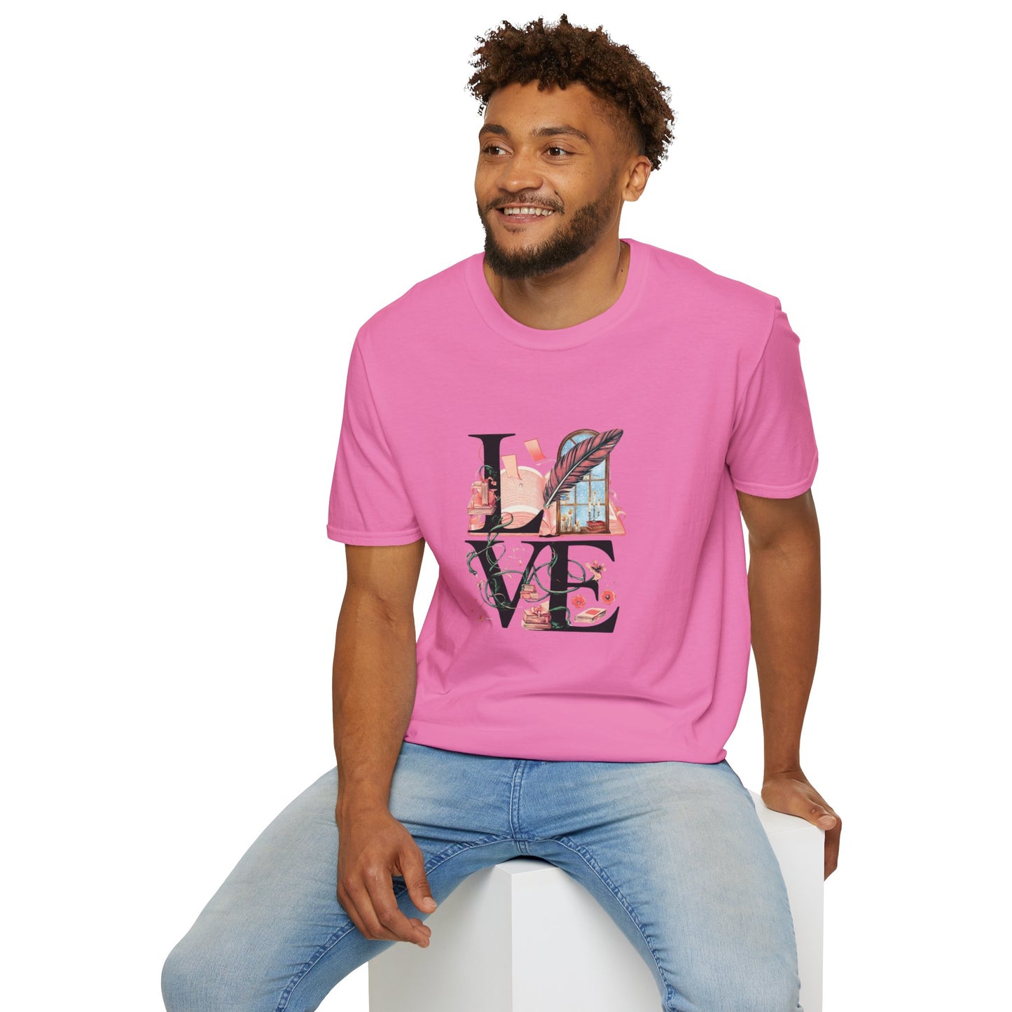 LOVE is a Novel Idea Unisex Softstyle T-Shirt