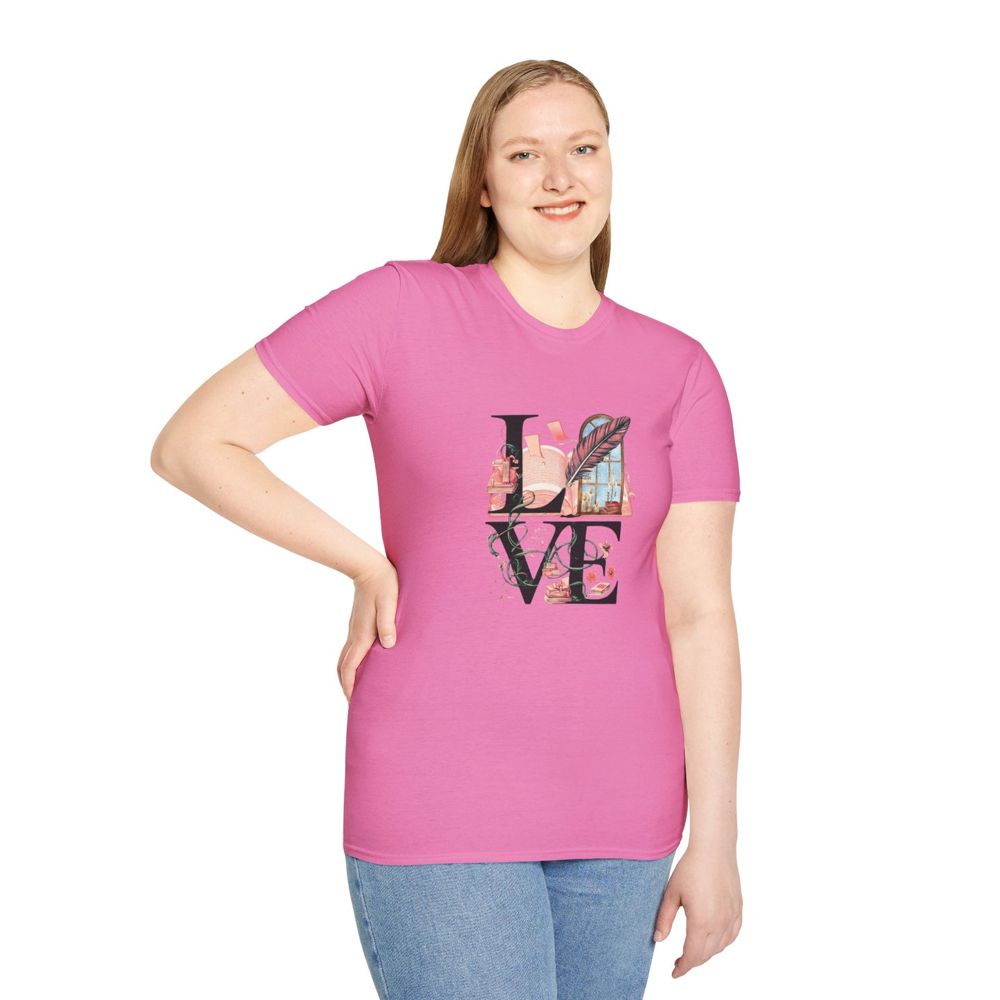 LOVE is a Novel Idea Unisex Softstyle T-Shirt