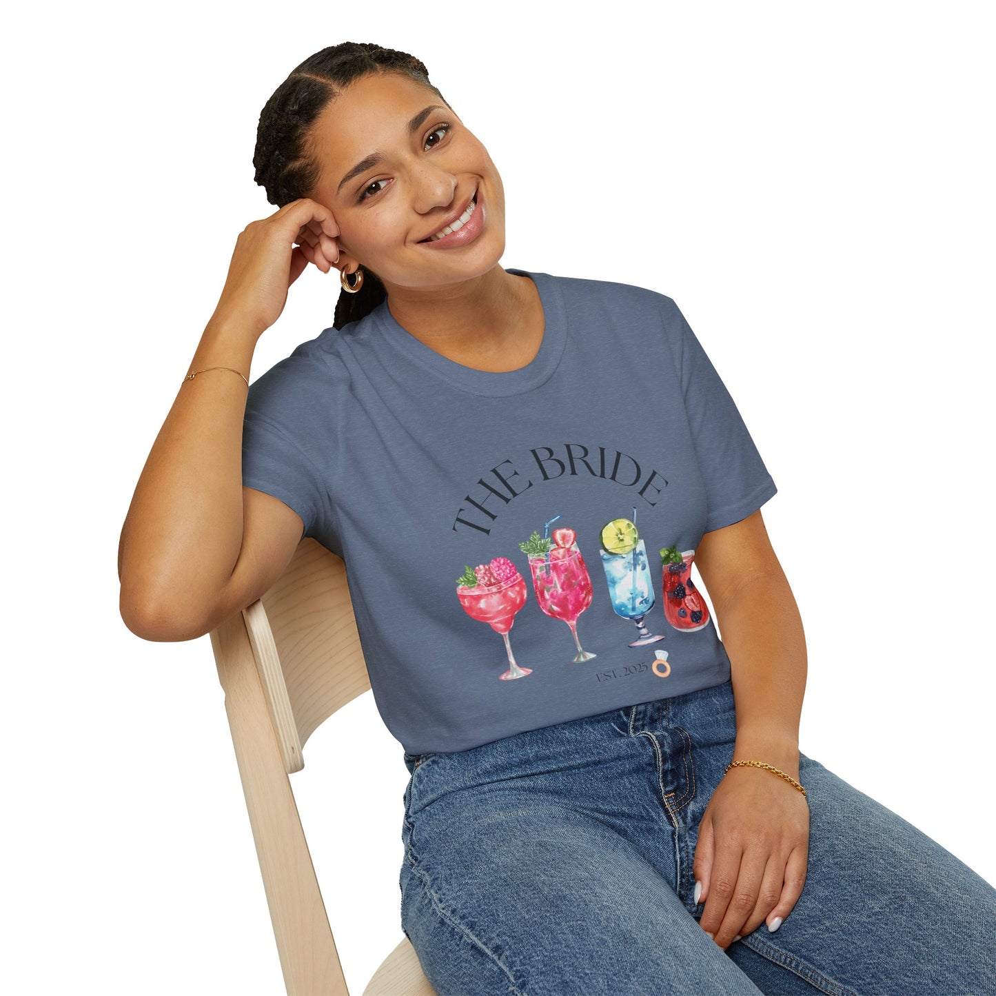 The Bride Est. 2025 Heathered Unisex Softstyle T-Shirt