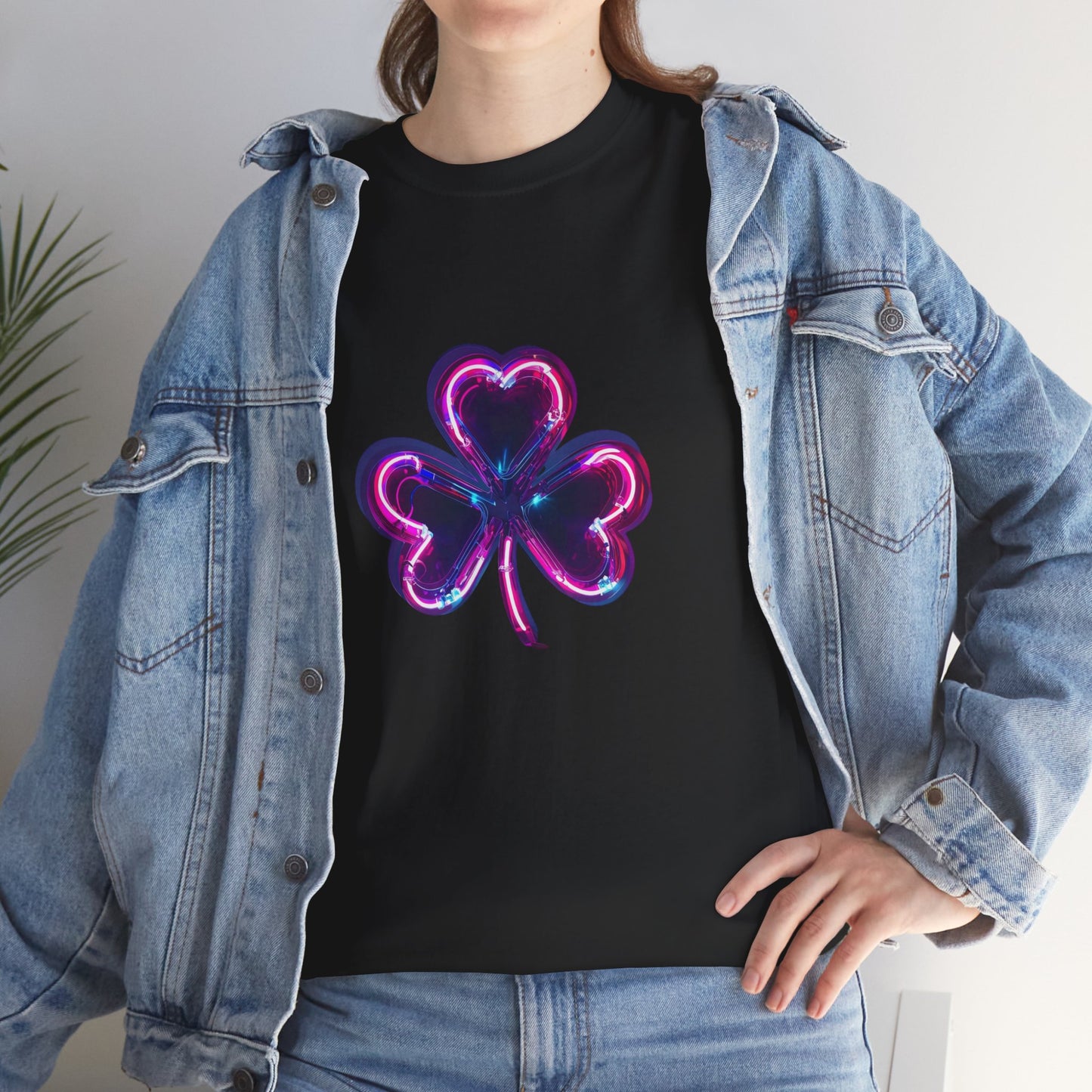 Electric Luck - Pink and Blue Unisex Heavy Cotton Tee