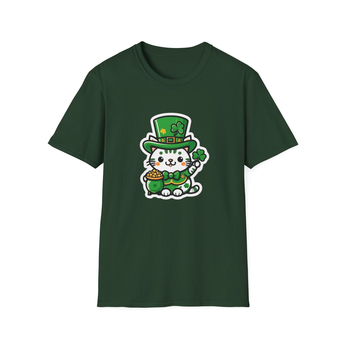 Clover Kitty Unisex Softstyle T-Shirt