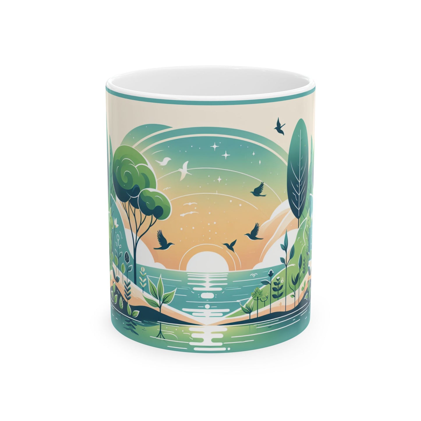 Fresh Start, New Vibes Ceramic Mug, (11oz)