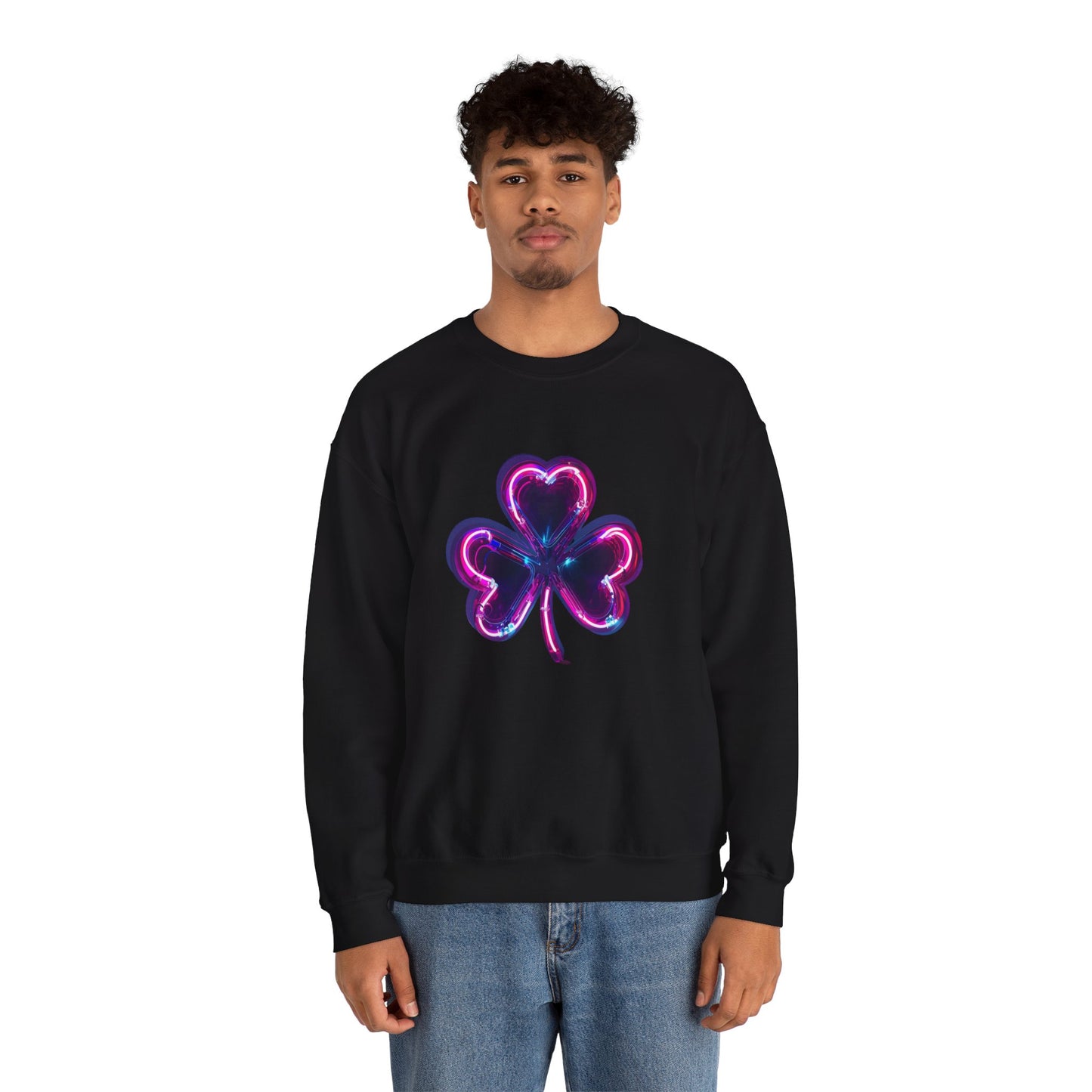 Electric Luck - Pink and Blue Unisex Heavy Blend™ Crewneck Sweatshirt