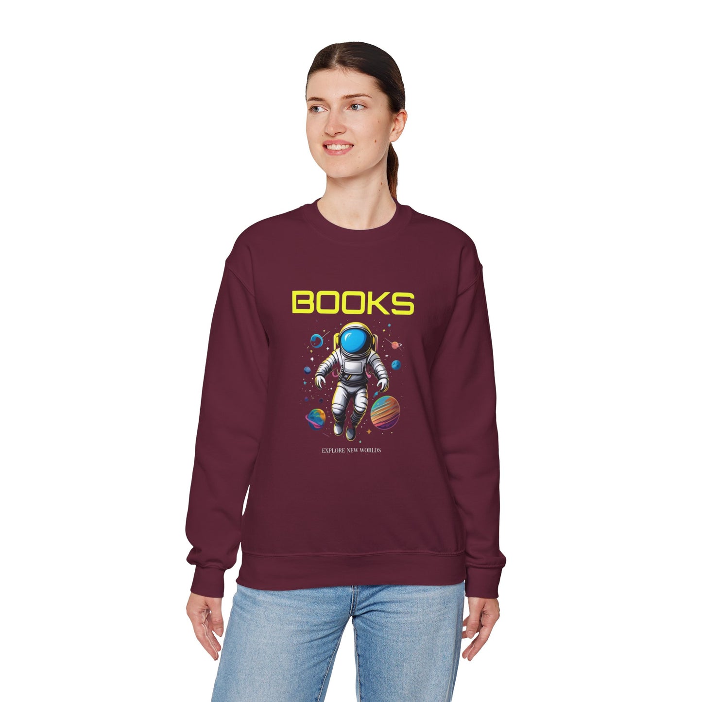 Explore New Worlds Unisex Heavy Blend™ Crewneck Sweatshirt