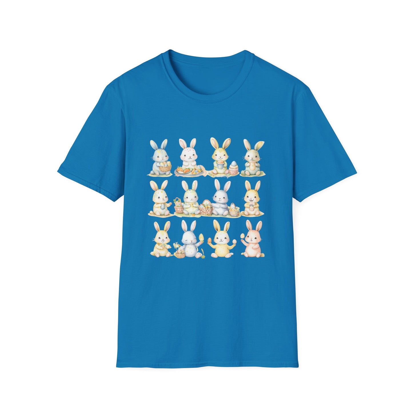 Bunny Picnic Unisex Softstyle T-Shirt for Easter