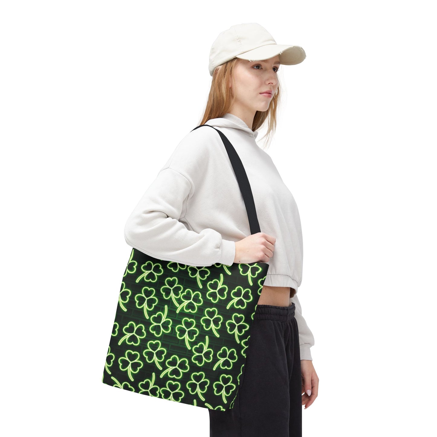 Neon Shamrock Tote Bag (available in 3 sizes)