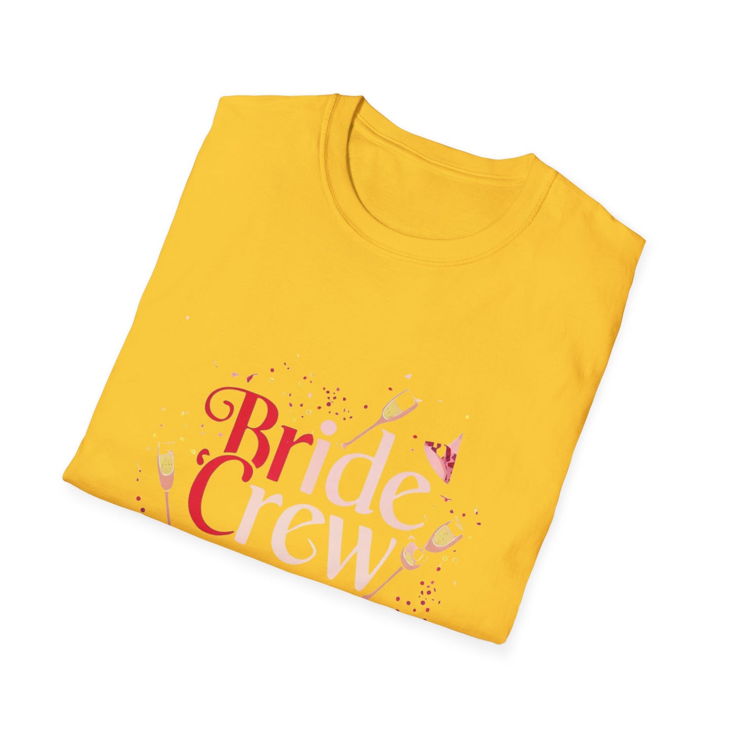 Bride Crew Champagne Pop Unisex Softstyle T-Shirt