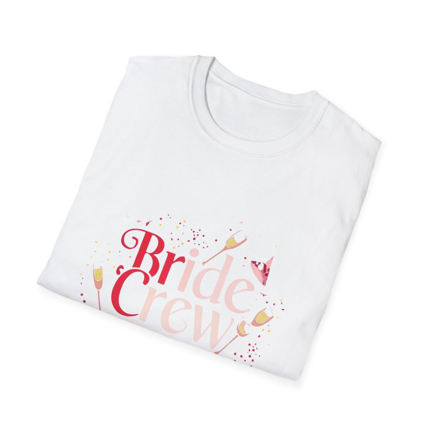 Bride Crew Champagne Pop Unisex Softstyle T-Shirt