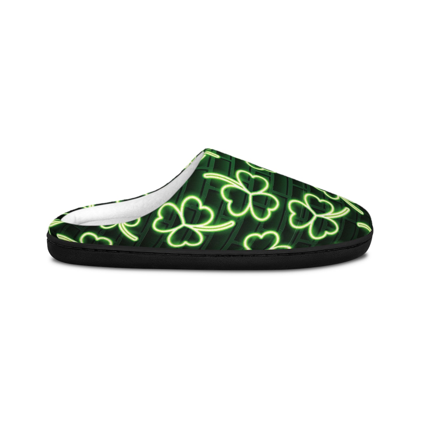 Neon Shamrock Men's Indoor Slippers